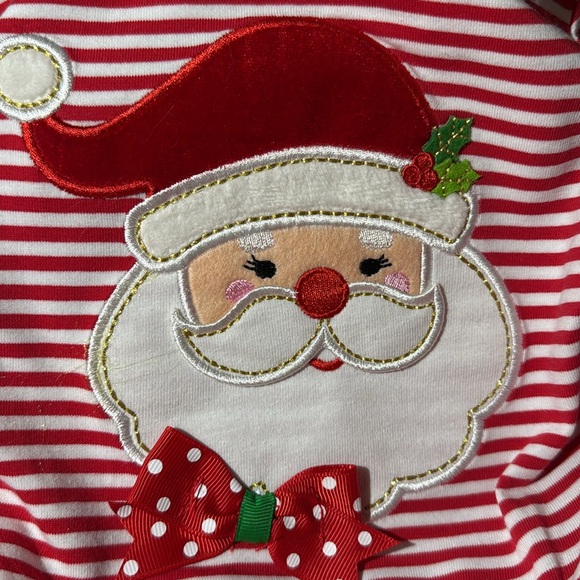 NWT Counting Daisy Christmas 2 pc outfit sz 18 mo. Santa face - Picture 4 of 6